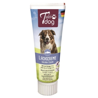 6 x Tubi-DOG Tubi Dog Lachscreme in der Tube 75g im 6er Set