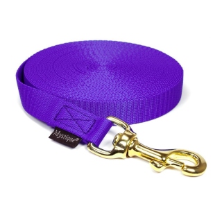 Mystique® Nylon Schleppleine 20mm lila 40m messing Karabinerhaken mit HS