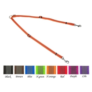 Mystique® Gummierte Koppel verstellbar 15mm rot 50-90cm