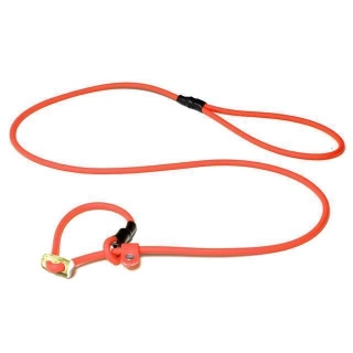Mystique® Biothane Moxonleine 6mm neon orange 130cm Moxon mit Zugbegrenzung