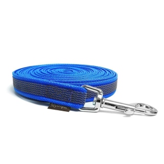 Mystique® Gummierte Schleppleine 20mm ohne Handschlaufe Standard Karabiner blau 5m