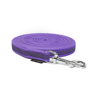 Mystique® Gummierte Schleppleine 15mm ohne Handschlaufe Standard Karabiner lila 7,5m