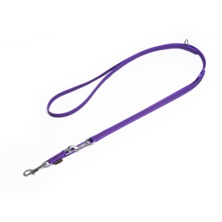 Mystique® Gummierte Umhängeleine Leine 12mm Standard Karabiner lila 3m