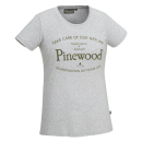 Pinewood 3569 Save Water Damen T-Shirt L. Grau Melange (454)