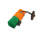 Mystique Mini Dummy Schlüsselanhänger Key Case grün/orange