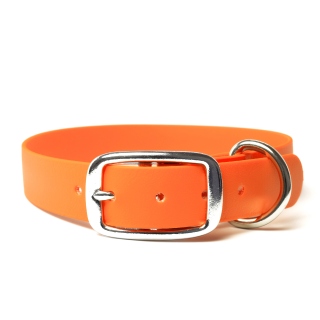 Mystique® Biothane Halsband Deluxe 25mm 35-43cm beta neon orange