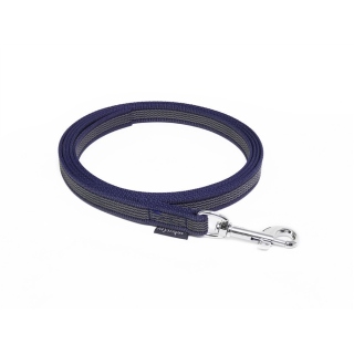 Mystique® Gummierte Leine 15mm mit Handschlaufe Standard Karabiner royal blau 3m