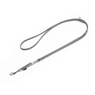 Mystique® Gummierte Umhängeleine Leine 15mm Standard Karabiner grau 2m