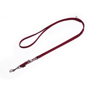 Mystique® Gummierte Umhängeleine Leine 15mm Standard Karabiner weinrot 2,5m