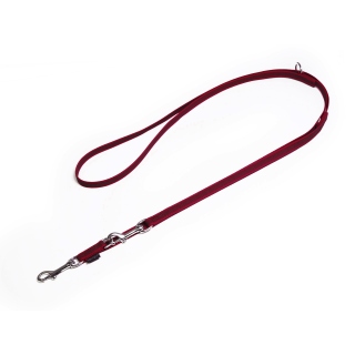 Mystique® Gummierte Umhängeleine Leine 20mm Standard Karabiner weinrot 3m