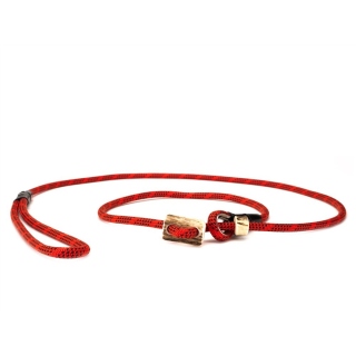 Mystique® Field trial Moxonleine Retrieverleine 6mm 150cm rot / schwarz