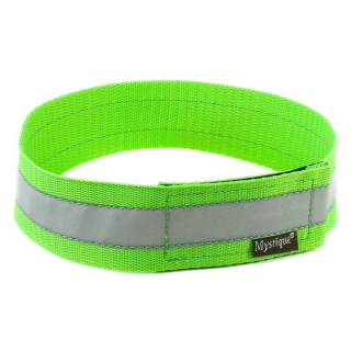 Mystique® Signalhalsband mit Klettverschluss Reflexhalsband 35cm neon grün