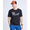 Pinewood 5449 Finnveden Recycled Outdoor T-Shirt D.Anthracite Melange Sunset (464)