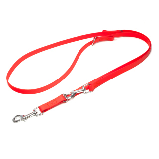 Mystique Biothane verstellbare Leine vernäht beta neon orange 200cm 19mm